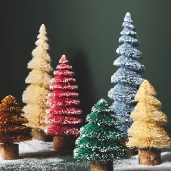 Anthropologie Sisal Bottle Brush Tree Pink - Picture 6 of 6